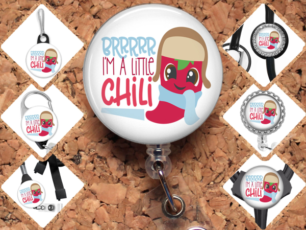 Dietitian Badge Reel, Funny Nutritionist Id Holder, Chili Pepper Carabiner, Zipper Pull, Key Ring, Pin, Funny Vegetable Badge Reel, 8047