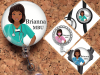 Black Nurse Badge Reel, Personalized Retractable ID Holder, African American Customized Lanyard, Carabiner, Stethoscope, Mylar N1071