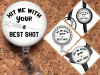 Injection Hit Me with Your Best Shot Badge Reel Retractable Lanyard Badge Holder Carabiner Id Holder Nurse Badge Reel Gift Mylar SHOT