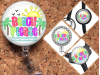 Beach Badge Reel Retractable Lanyard Badge Holder Carabiner Id Holder Stethoscope Tag Summer Summer Badge Reel Gift Mylar B1126