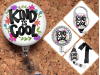 Kind is Cool Badge Reel Retractable Lanyard Badge Holder Carabiner Id Holder Floral Stethoscope Tag Nurse Badge Reel Gift Mylar 8016