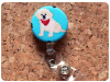 Golden Retriever Fabric Badge Reel, Retractable Lanyard ID Holder, Brooch Pin, Key Ring, Zipper Pull, Bookmark Planner Clip, Magnet   F120-1