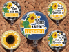 Sunflower Badge Reel, Retractable Lanyard Badge Reel, Carabiner, You are my Sunshine, Be a Sunflower, Fall Id Holder Mylar 8021