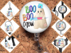 Halloween Medical Badge Reel,  Fall Carabiner, Boo Boo Ghost Crew, Zipper Pull, Stethoscope ID Tag, Nurse Id Holder,  8025