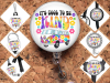 Hippy Bus Badge Reel Id Holder, Retractable Lanyard, Cool to be Kind Carabiner, Zipper Pull, Key Ring, Pin, Paperclip Bookmark, 8033