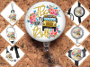 Bus Driver Badge Reel Id Holder, Retractable Lanyard, Carabiner, Zipper Pull, Key Ring, Pin, School Bookmark,  Bus Driver Gift, 8040