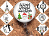 Christmas Badge Reel ID Holder, Holiday Carabiner, Zipper Pull, Stethoscope ID Tag, Nurse Id Holder, Teacher Badge, Santa 8032