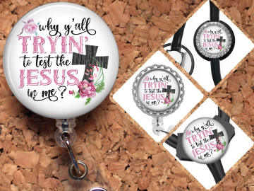 Christian Badge Reel Retractable Lanyard Badge Holder Carabiner Id Holder Jesus Stethoscope Tag Nurse Badge Reel Gift Mylar B1096