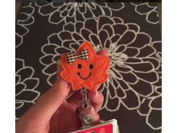 Fall Leaf Badge Reel