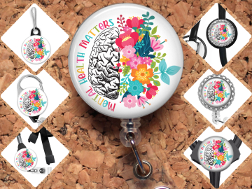 Mental Health Matters Badge Reel ID Holder  8066
