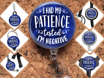 I had my patience tested, I'm Negative Badge Reel Id Holder  8072