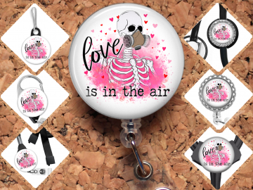 Love is in the Air Badge Reel Id Holder  8073