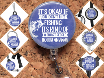 Fishing Badge Reel Id Holder 8102
