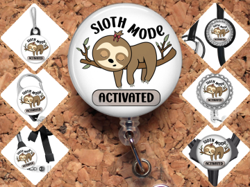 Sloth Mode Activate Badge Reel Id Holder 8138