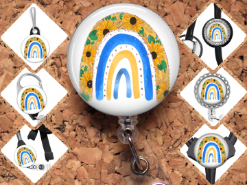 Ukraine Rainbow Badge Reel Id Holder 8142