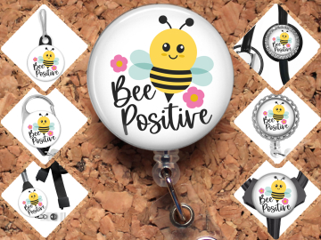 Bee Positive Badge Reel Id Holder - 8155