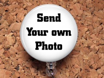 CUSTOM PHOTO Badge Reel, Personalized with your own Photo, Lanyard, Badge Clip, Carabiner, Stethoscope Tag, ID Holder, Mylar