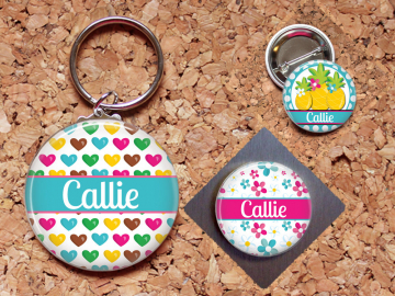 Hearts Magnet, Pineapple Key Chain, Flowers Pin, Refrigerator Magnet, Key Ring, Brooch Pin, Fridge Magnet, Key Holder, Stocking Stuffer,