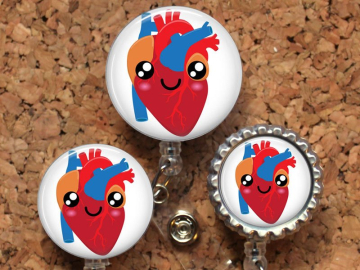 Heart Badge Reel, Retractable ID Holder, Radiology Lanyard, Badge Pull, Card Holder, Carabiner, Stethoscope Tag, The Badge Patch, Mylar