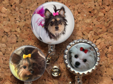 CUSTOM PHOTO Badge Reel, Personalized with your own Photo, Lanyard, Badge Clip, Carabiner, Stethoscope Tag, ID Holder, Mylar