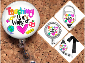 Teacher Badge Reel Retractable Lanyard Badge Holder Carabiner Id Holder Stethoscope Tag Student Badge Reel Gift Mylar B1127