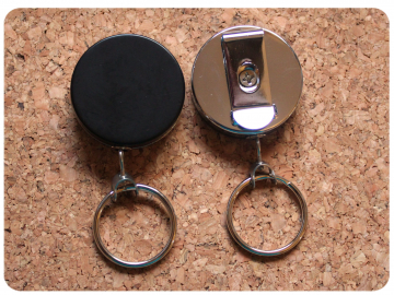 EXTRA Heavy Duty Reel with Key Ring, Switchable Base, Permanent or Interchangeable