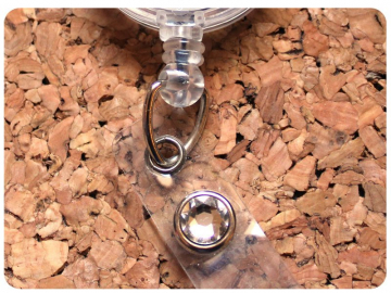 Add a Swarovski Crystal to your badge reel purchased from The Badge Patch 1693