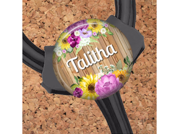 Flower Stethoscope ID Tag, Personalized Name,  Cardiology Stethoscope Tag, Fits All Stethoscopes At The Yoke including Littmann